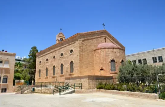 Fachada de la Iglesia de San Jorge en Madaba