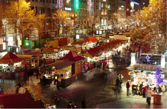 Mercado de Navidad en la Plaza Simon Stevin (Brujas)