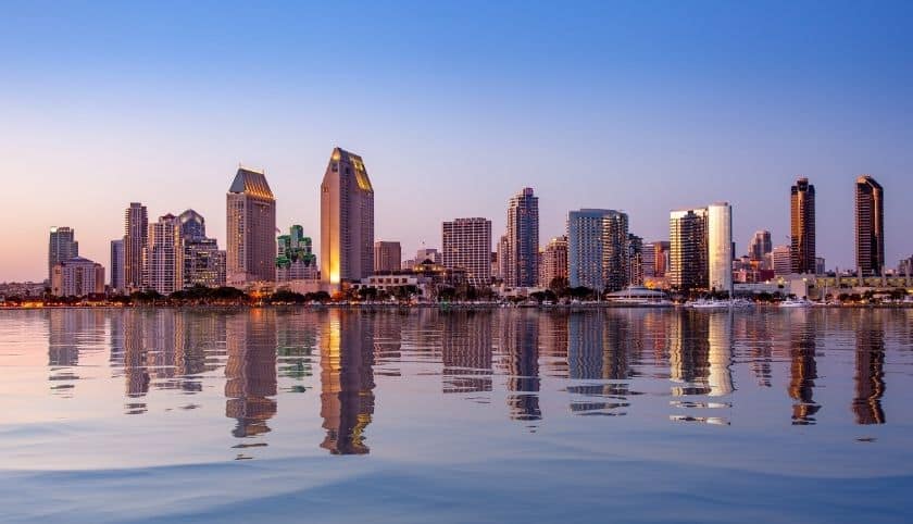 Costa y bahía de San Diego, California