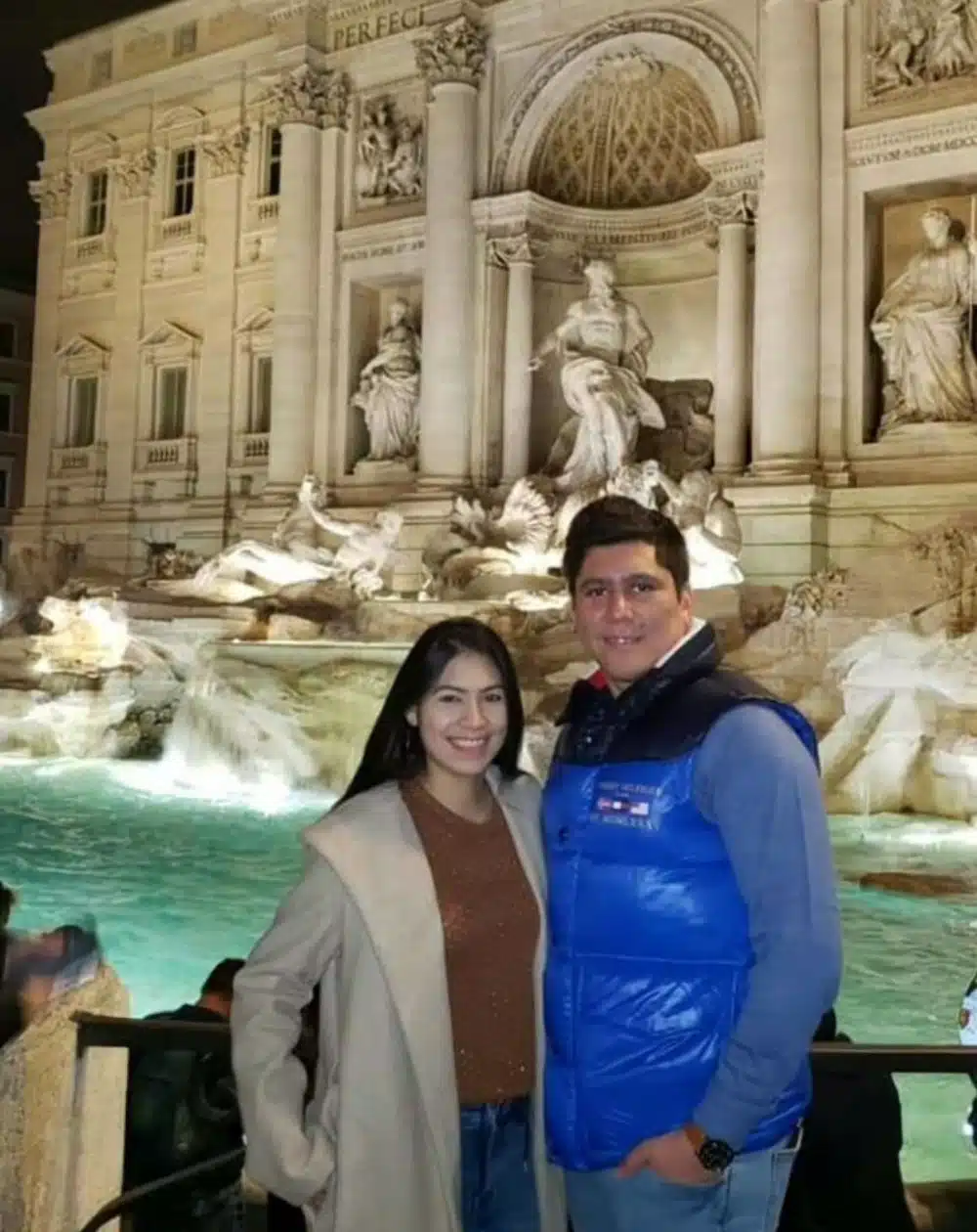 Alessandro Mora and Astrid Carolina Gonzalez during a trip