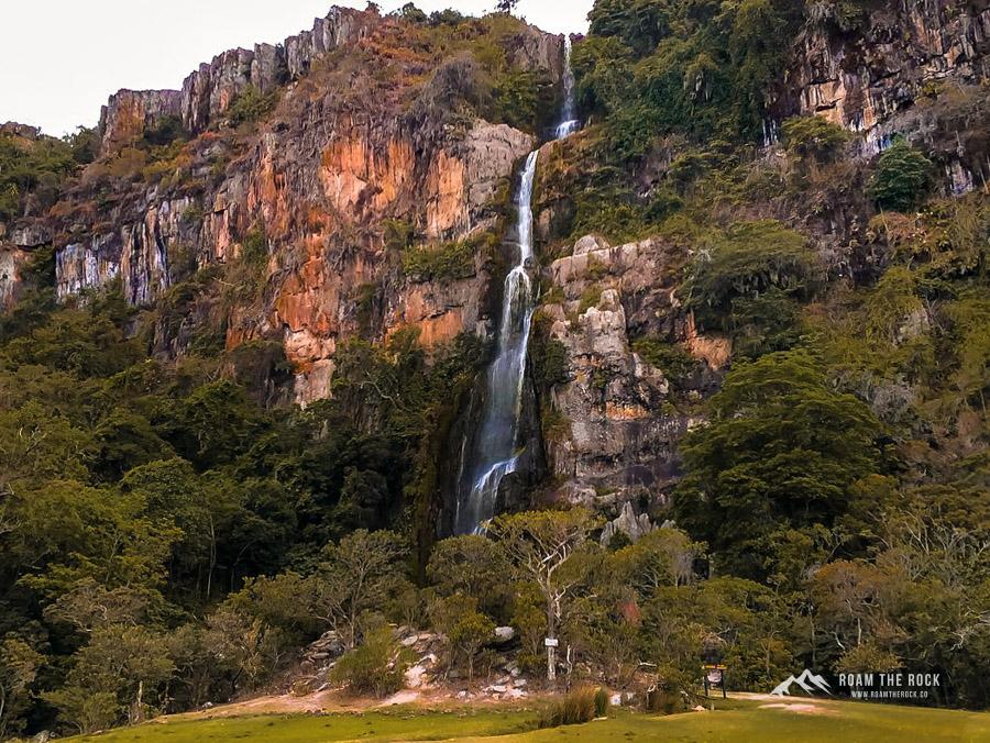 Waterfall among vegetation in Dinira National Park