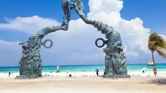Calle y playa de Playa del Carmen, Quintana Roo